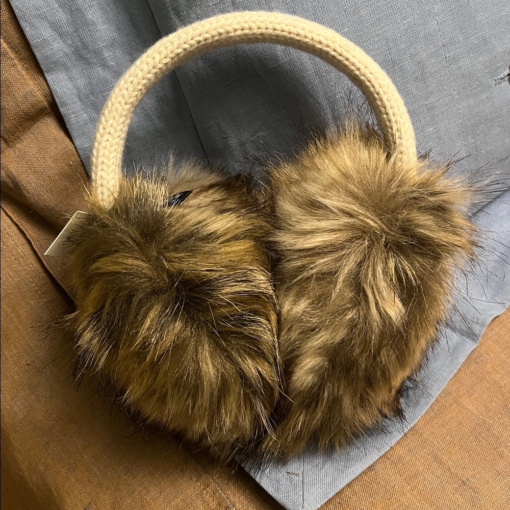 Faux Fur Earmuffs with Knit Band